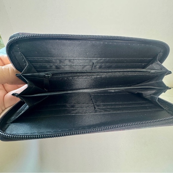 Skeleton, roses, thorns, red head woman Wallet - Picture 7 of 7